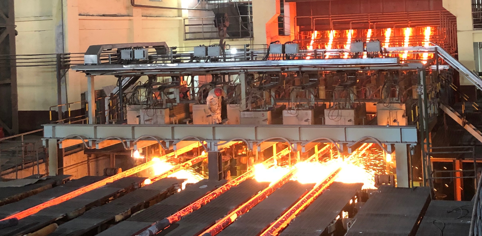 钢坯火焰切割 Резка горелка заготовки